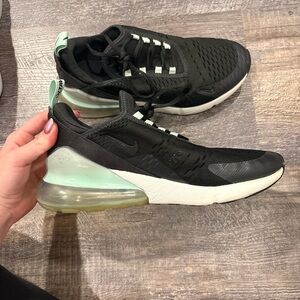 Womens Nike 270s Black and Mint